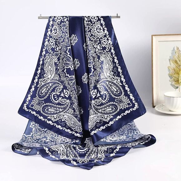 2 piece silky scarf set main image 5